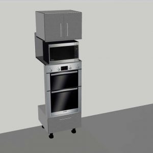 Tall Double Oven Tower with microwave space – 2 door